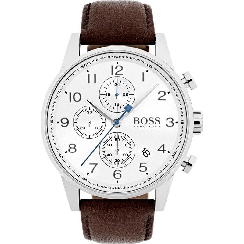 hugo boss watch blue leather strap