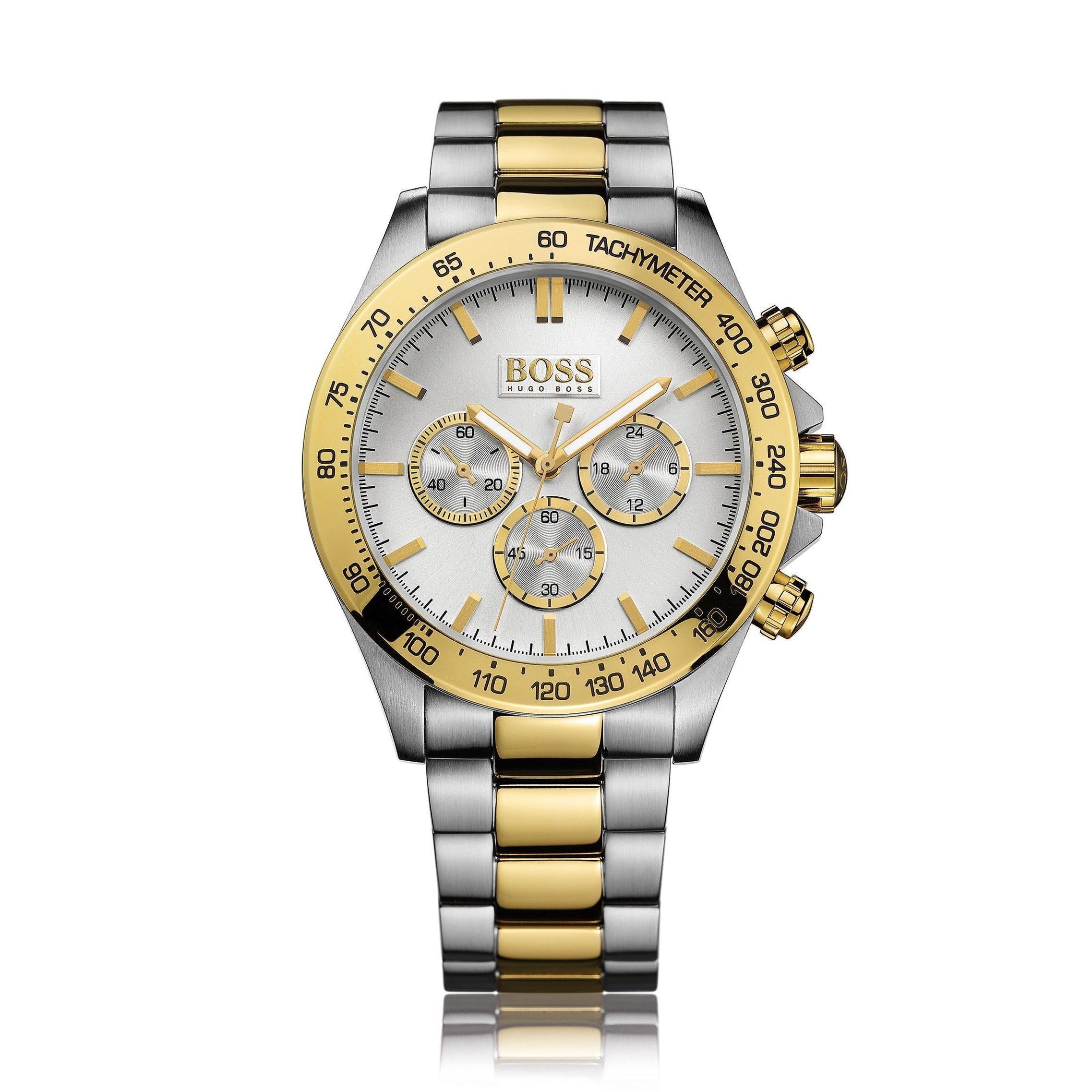 hugo boss watch silver and gold