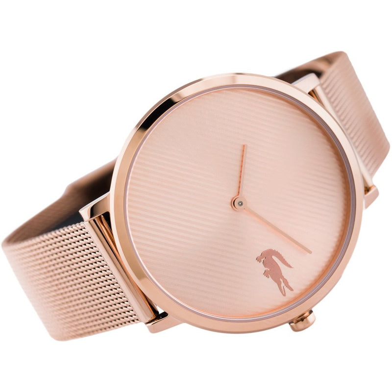 lacoste rose gold watch womens