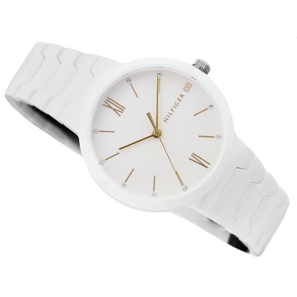 tommy hilfiger white ceramic watch