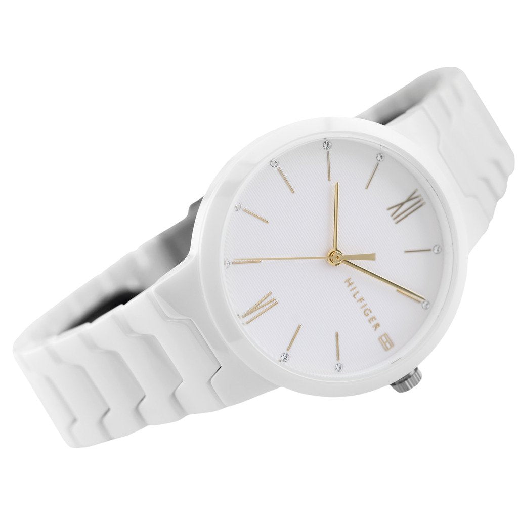 tommy hilfiger white ceramic watch