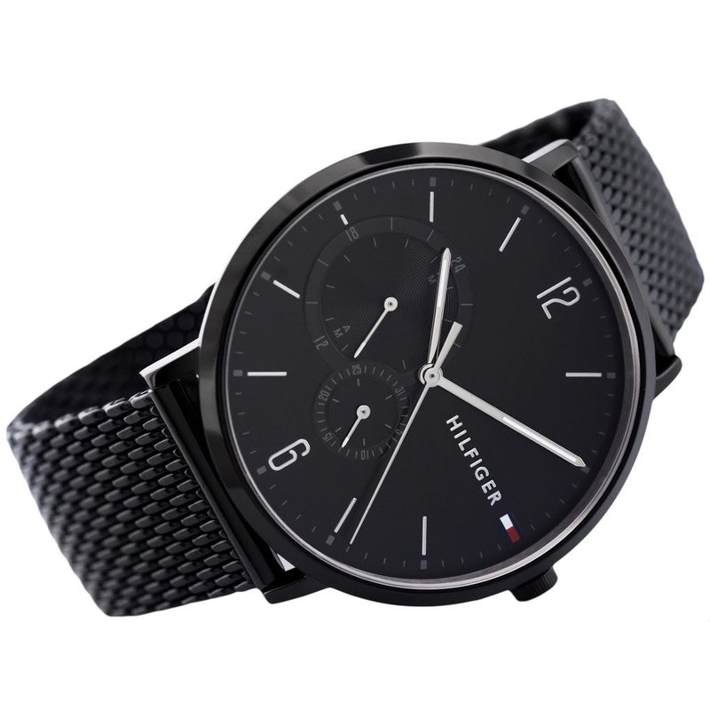 tommy hilfiger black mesh watch