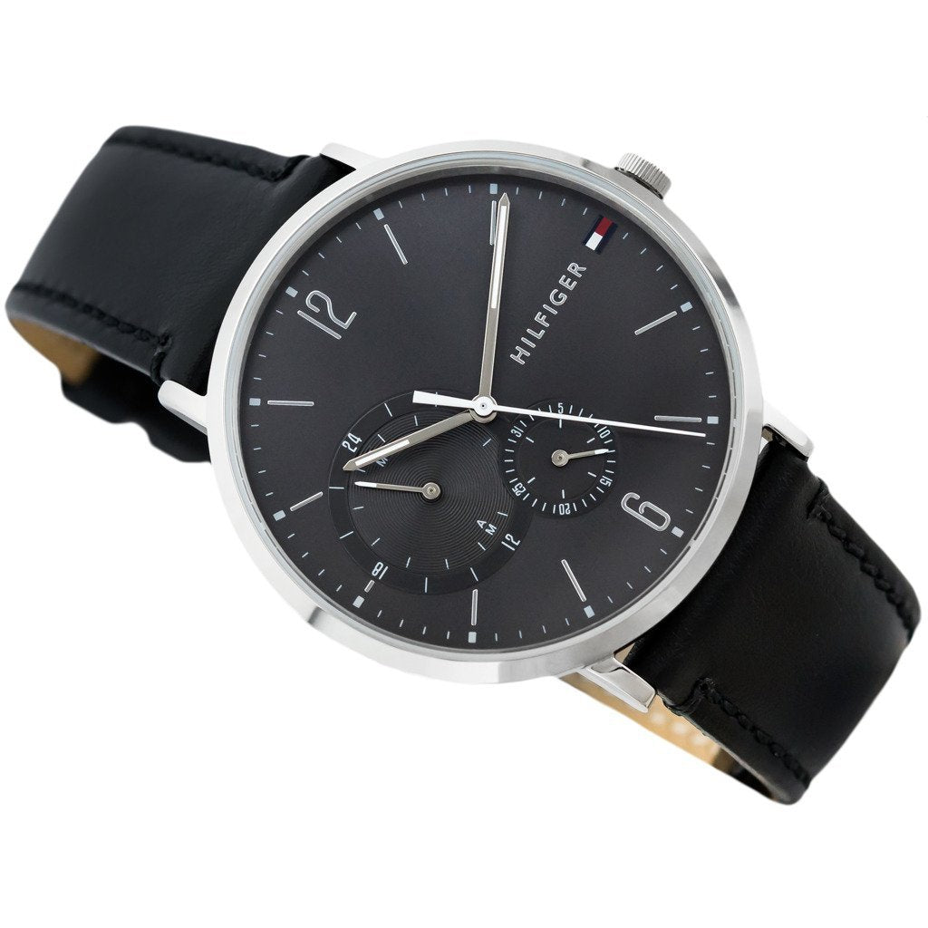 tommy hilfiger brooklyn leather watch 40mm