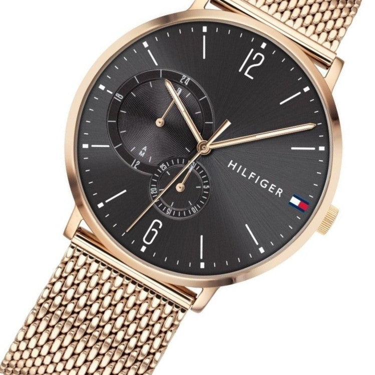 tommy hilfiger gold mesh watch