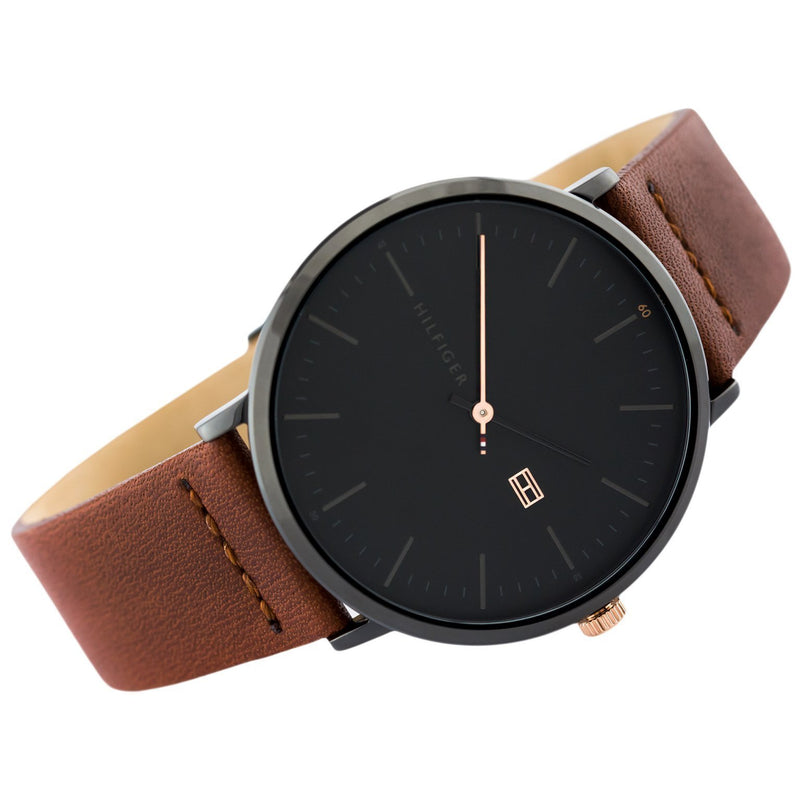 tommy hilfiger watch genuine leather