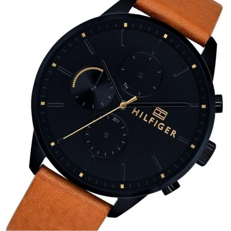 tommy hilfiger watch men's leather