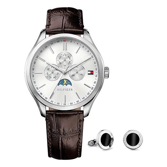 tommy hilfiger watch and cufflink set