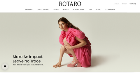 rotaro rental platform website homepage 