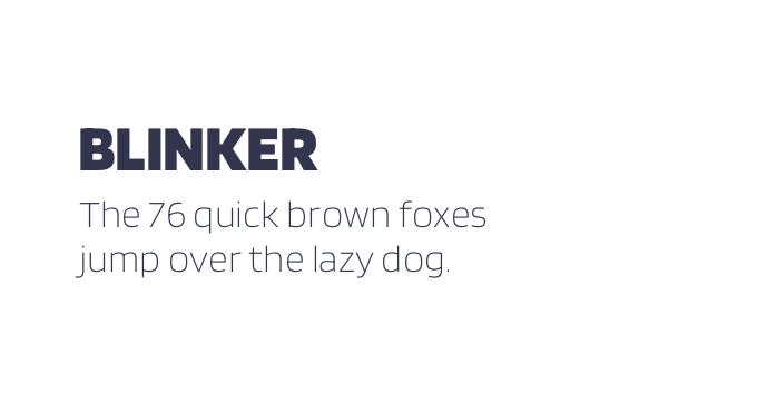 Blinker Variable Width Open Source Font