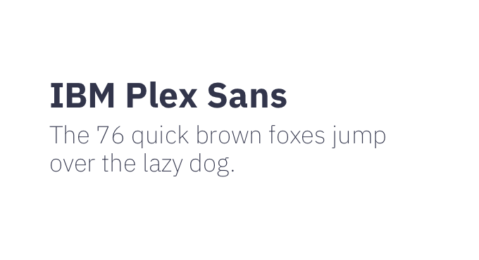 IBM Plex Sans Variable Width Open Source Font