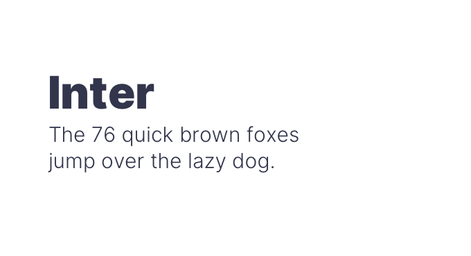 Inter variable font sans serif