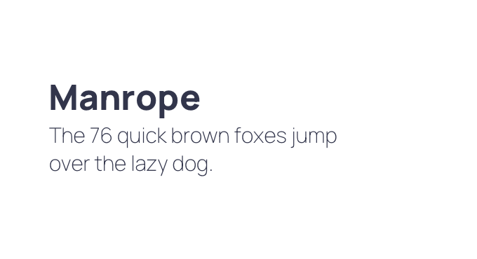 Manrope Variable Width Open Source Font