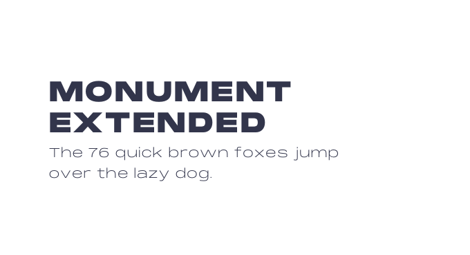 Monument Extended Variable Width Font