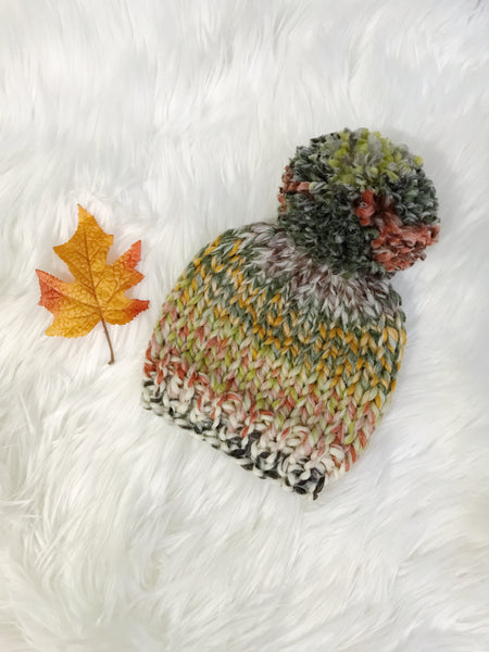 Knit Baby Hat Beanie Handmade YARN Pom Pom // Coney Island ...