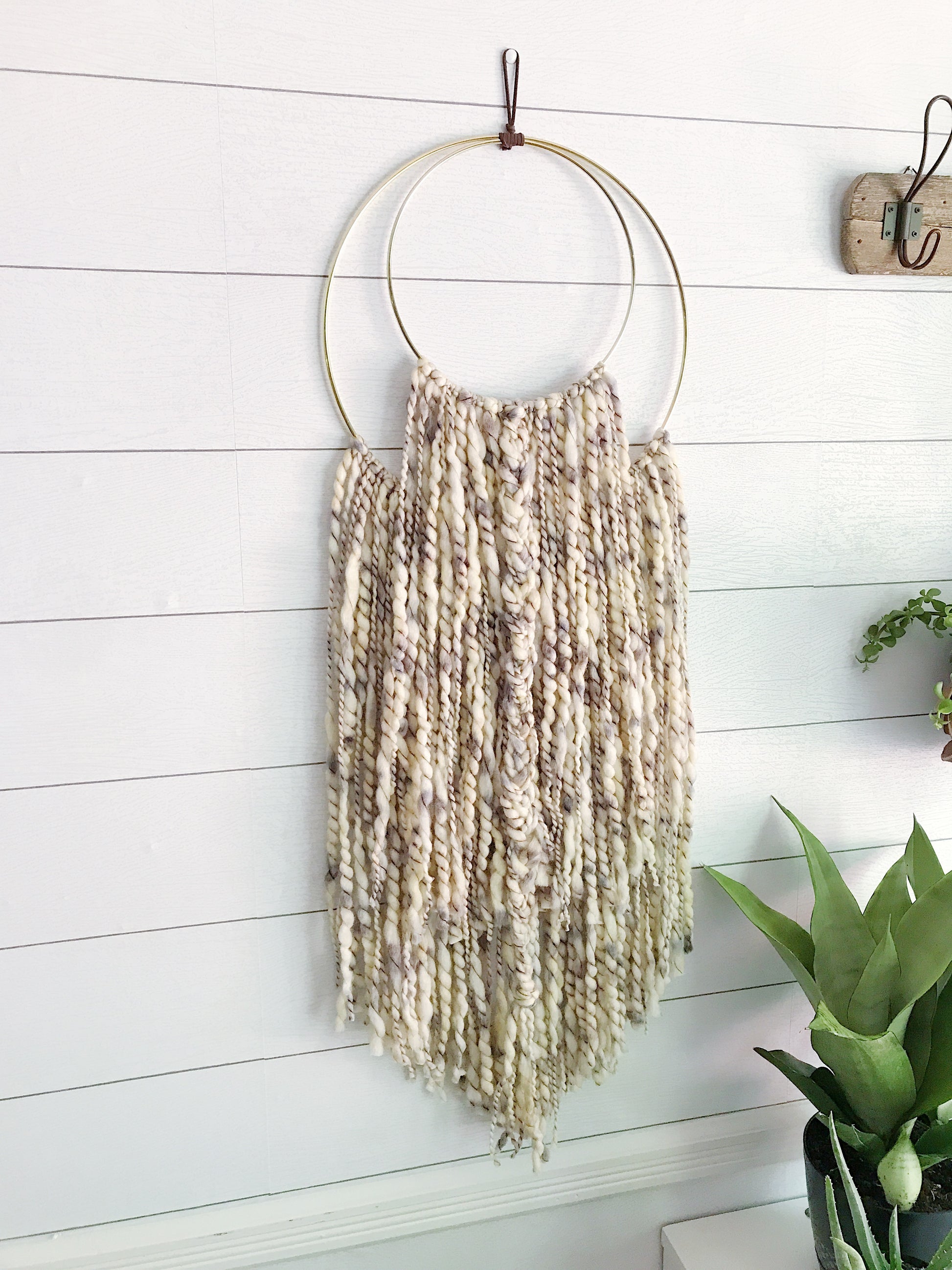 Wall Hanging Handmade Yarn Weaving Boho Farmhouse Modern Decor – Olive ...