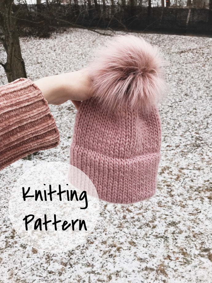 easy knit hats for adults