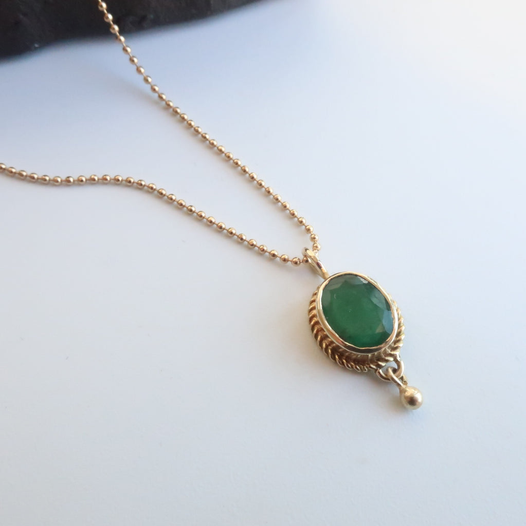 Emerald Oval necklace – Baraka Jewellery