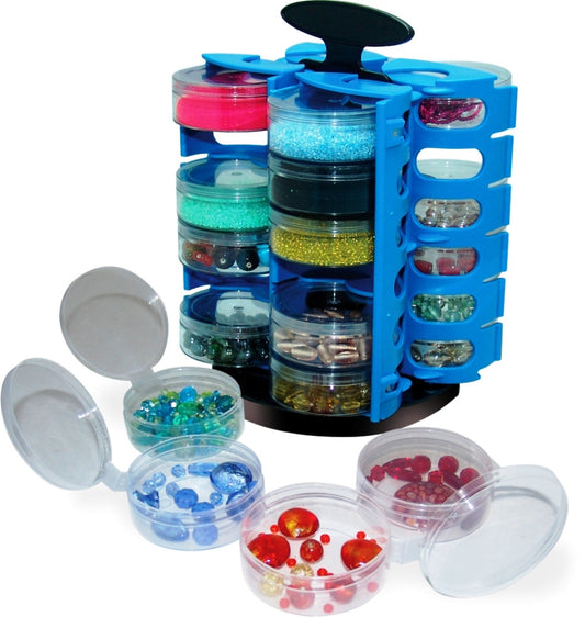 Set of 2-Carousel 24 Cup Bead, Hardware, Fishing, Craft Storage