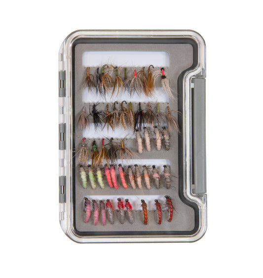 Set of 2 - 7 Clear Poly Fly Fishing Streamer Boxes w/ Slit Foam