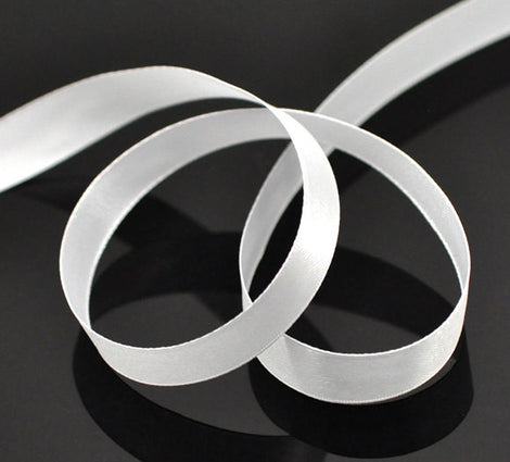 wide white satin ribbon