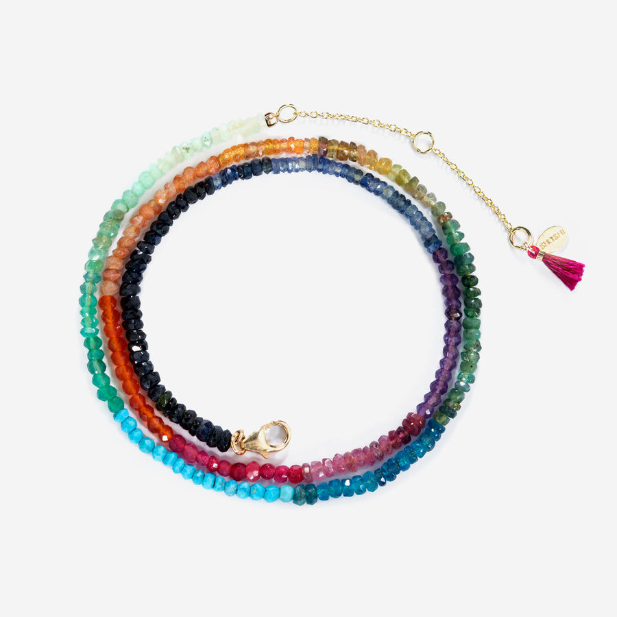 Aisha Gemstone Necklace - Rainbow Necklaces Wrap bracelet