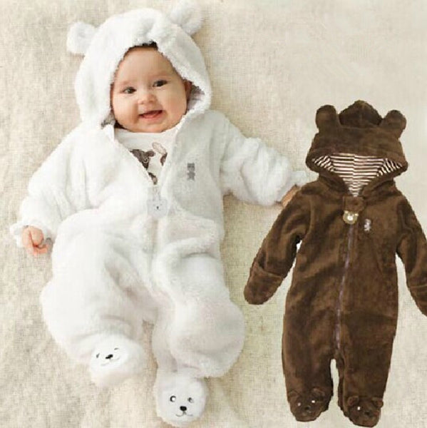 Hoodie Bear Baby Romper – Kahlily.com