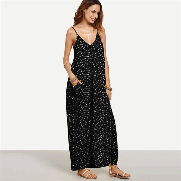 Senna Spaghetti Strap Boho Maxi Dress Plus Size – Kahlily.com