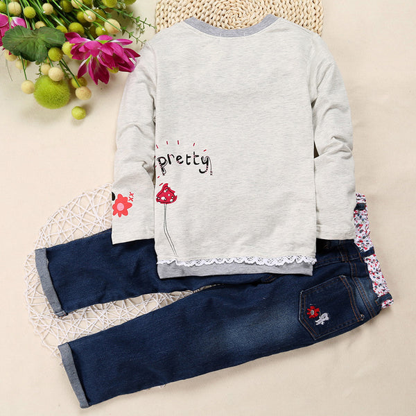 Girls Embroidered 2 Piece Outfit – Kahlily.com