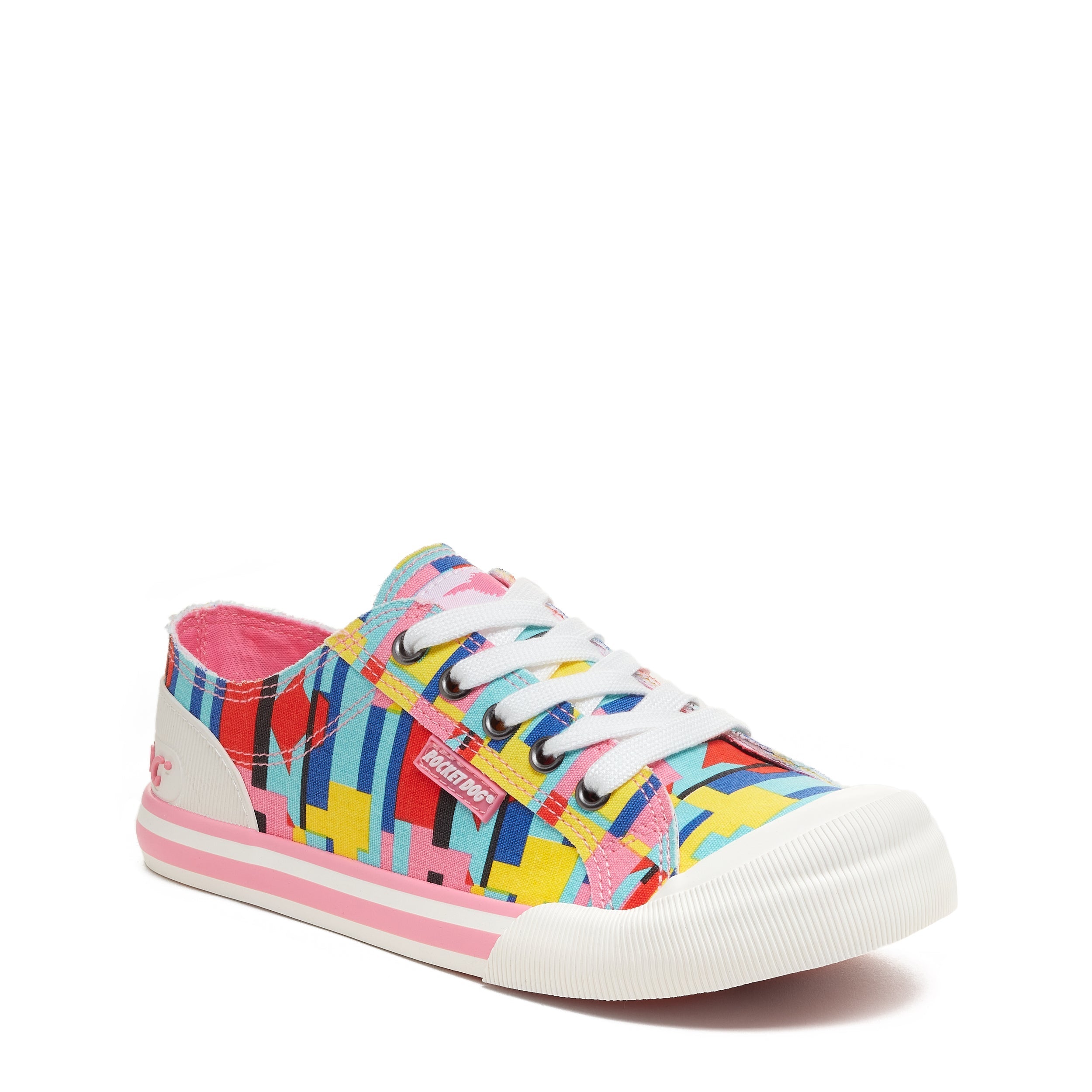 Jazzin Pink Wavy Print Sneakers: Ride the Wave of Style & Comfort