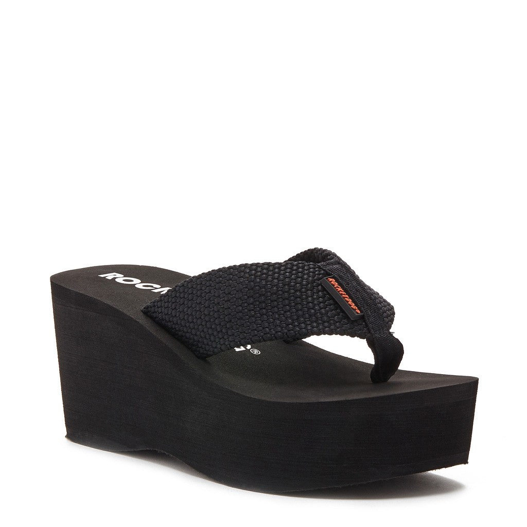 Crush Black Webbing Flip Flop 