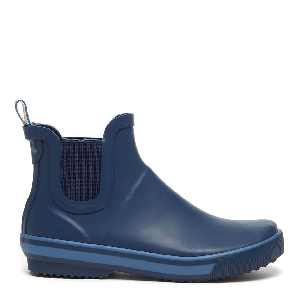 navy blue rain boots