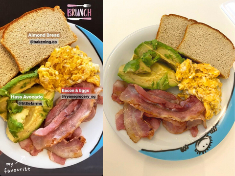 @Beyanicee Almond Bread Bacon & Toast Breakfast