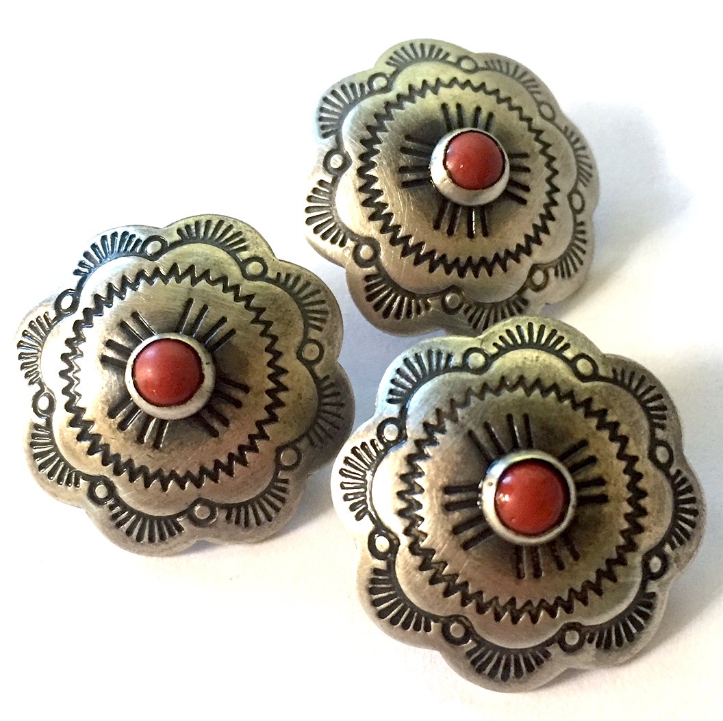 Concho Button BM Navajo 18mm<br>Unit is 10pcs - Thunderbird Supply