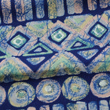 Blue Crackle Batik-Look Japanese Kimono Silk Crepe Small Pieces 7" x 13"  #4331