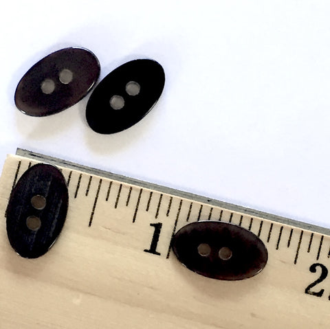 Brown Black Speckle Back Oval Shell Buttons 5 8 X 5 16 Pack Of 9 The Button Bird