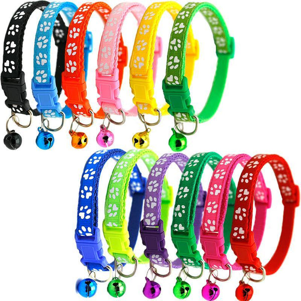 Extra Small XS Paw Print Puppy Collars 14 PACK - 7 Colors – Canis Gear