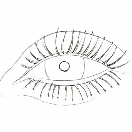 how to draw an eye step by step