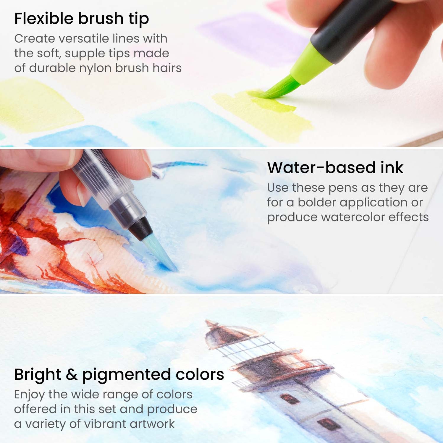 Real Brush Pens® - Set of 12 — Arteza.com