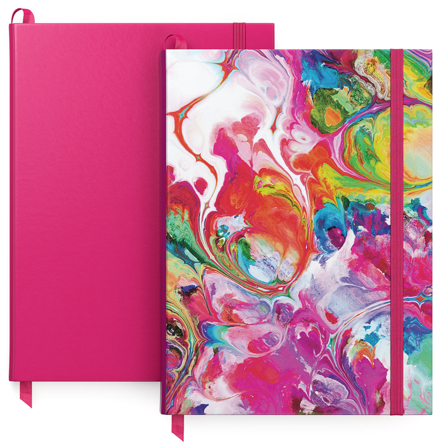 Journals, Acrylic Pouring Design, Dotted Paper - Set of 2 – 