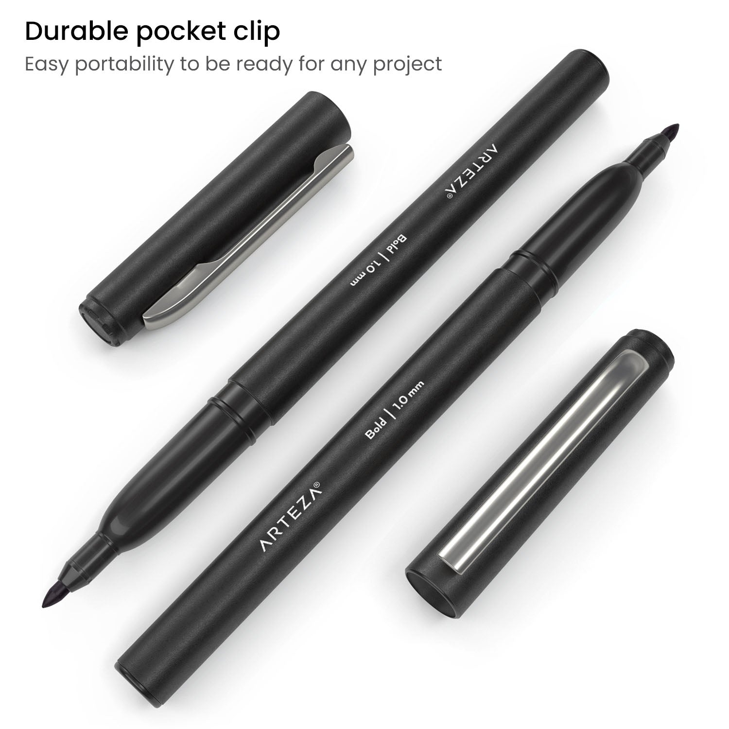 Mr. Pen- Pens, Felt Tip Pens, Black Pens, Pack of 6, Fast Dry, No Smear,  Fine Point Pens Black, Black Felt Tip Pens, Bible Journaling Pens, Felt  Pens
