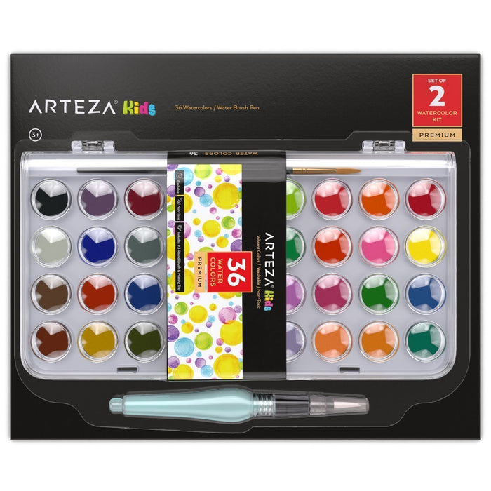 Arteza Professional Watercolor Artist Paint Set, 12ml Tubes, Assorted  Colors, Non-Toxic - 60 Pack 