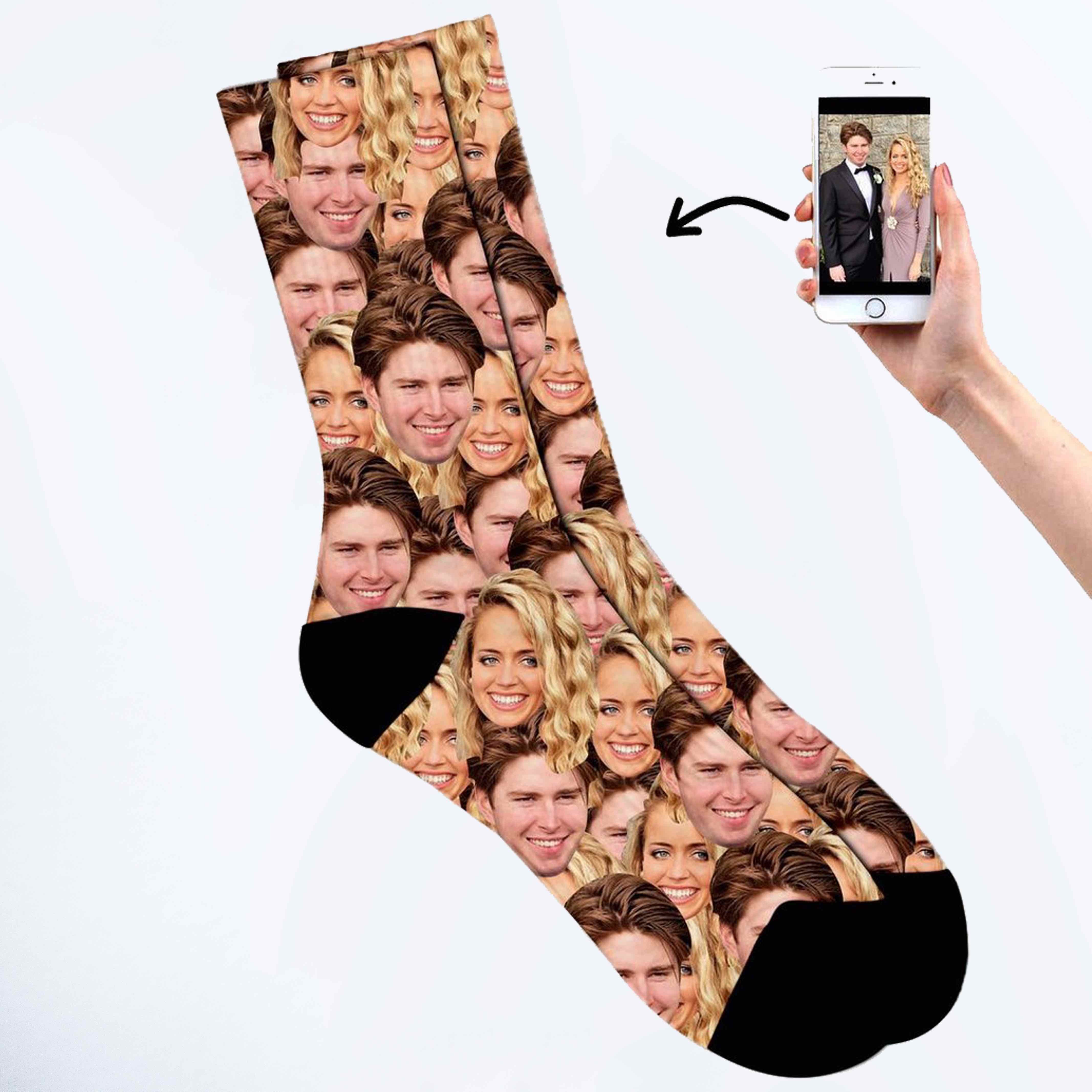 Couple Face Personalised Socks Bnifty