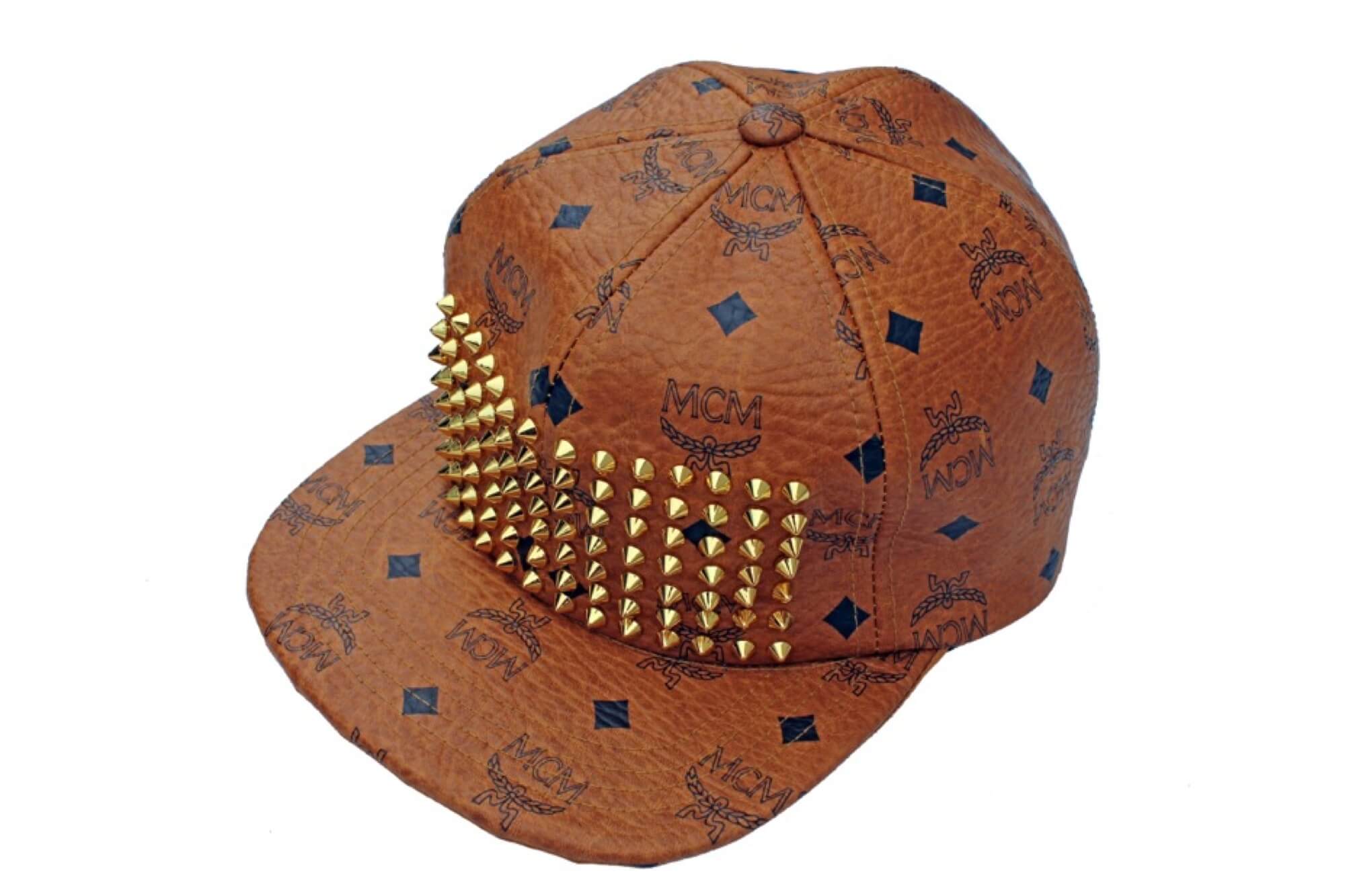 MCM Leather Studded Strapback