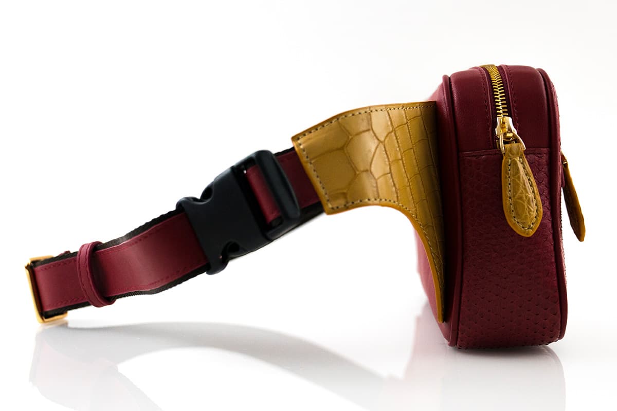 Crocodile &  Python Skin Belt Bag