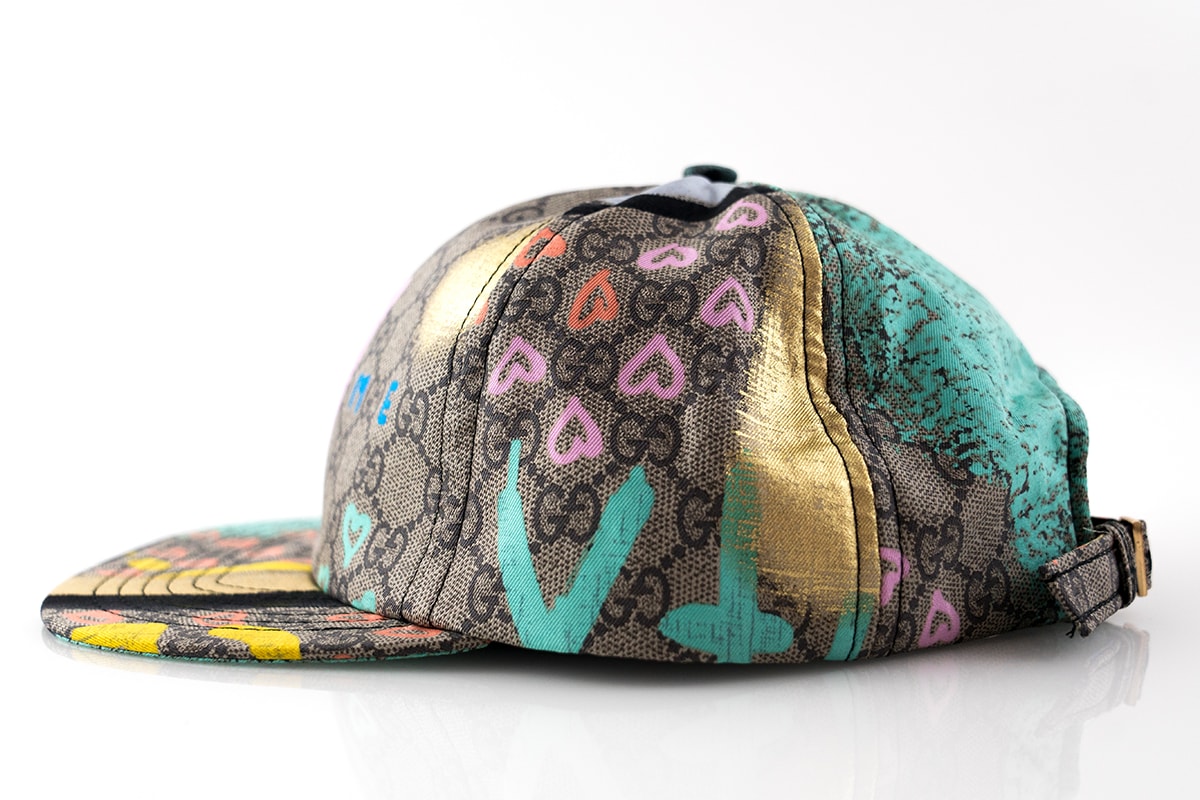 GucciGhost Graffiti Silk Scarf Cut & Sew Hat