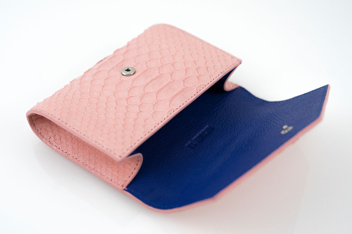 Pink Python Skin Envelope Wallet