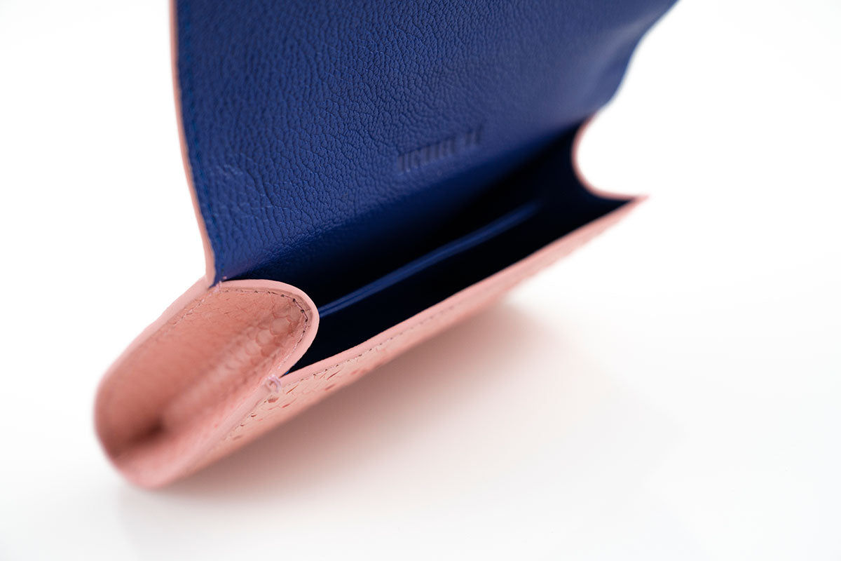 Pink Python Skin Envelope Wallet