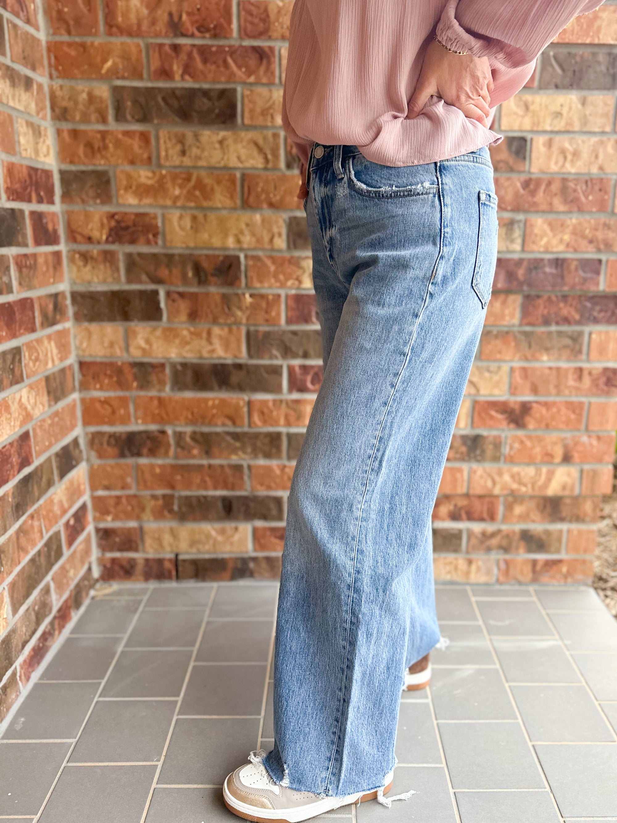 The Vervet Bella High Rise Kick Flare Jeans - Southern Sol