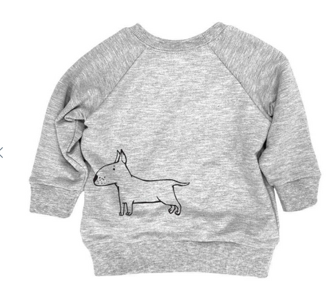 Dog back of sweatshirt