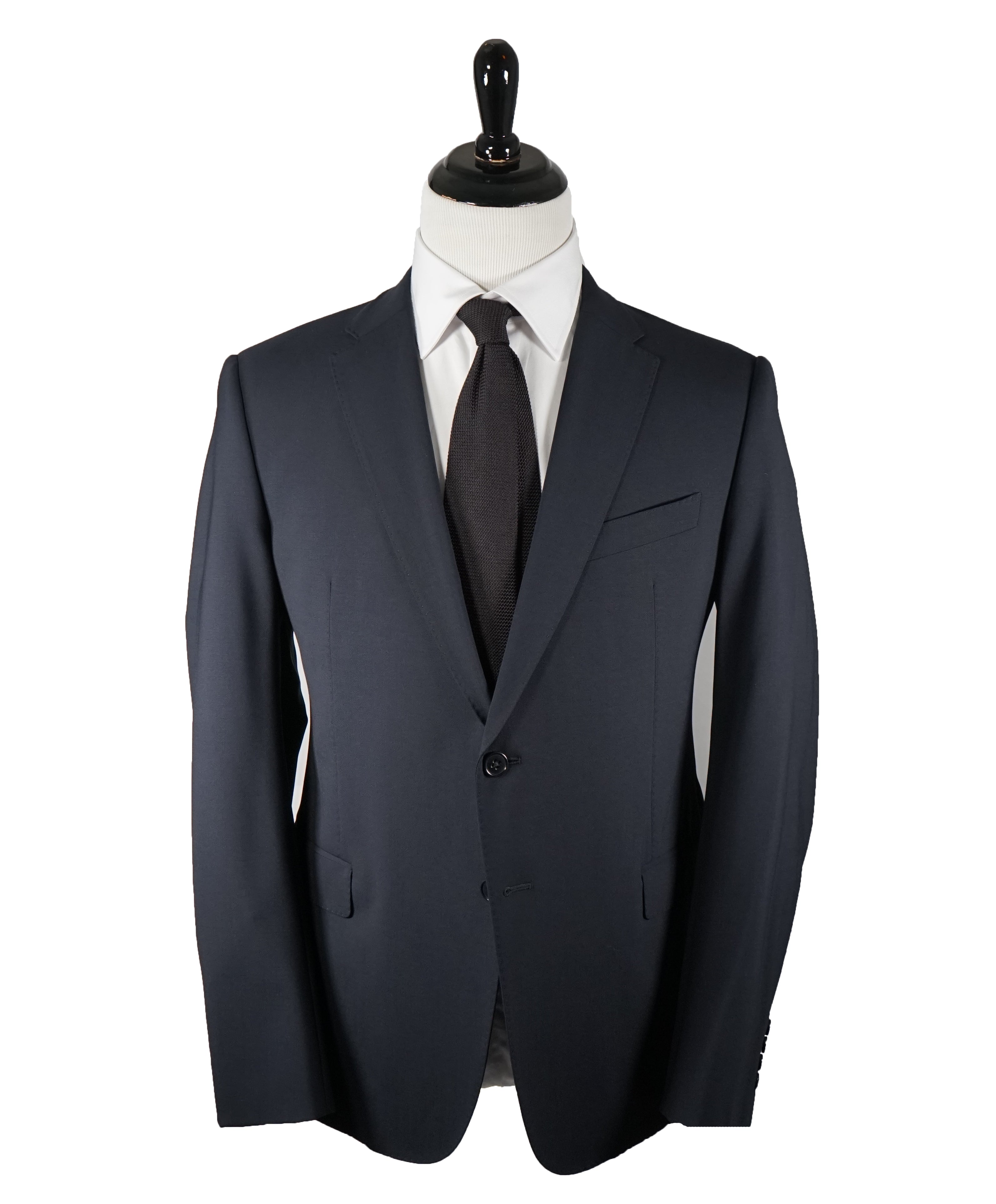 ARMANI COLLEZIONI - “M Line” Navy Solid Suit With Pick Stitching - 42R ...